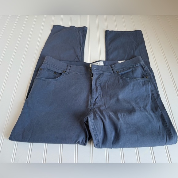 Brax Feel Good Cooper Fancy Blue Regular Fit Men's Casual Pants 35 x 32. 1144 - Picture 1 of 4